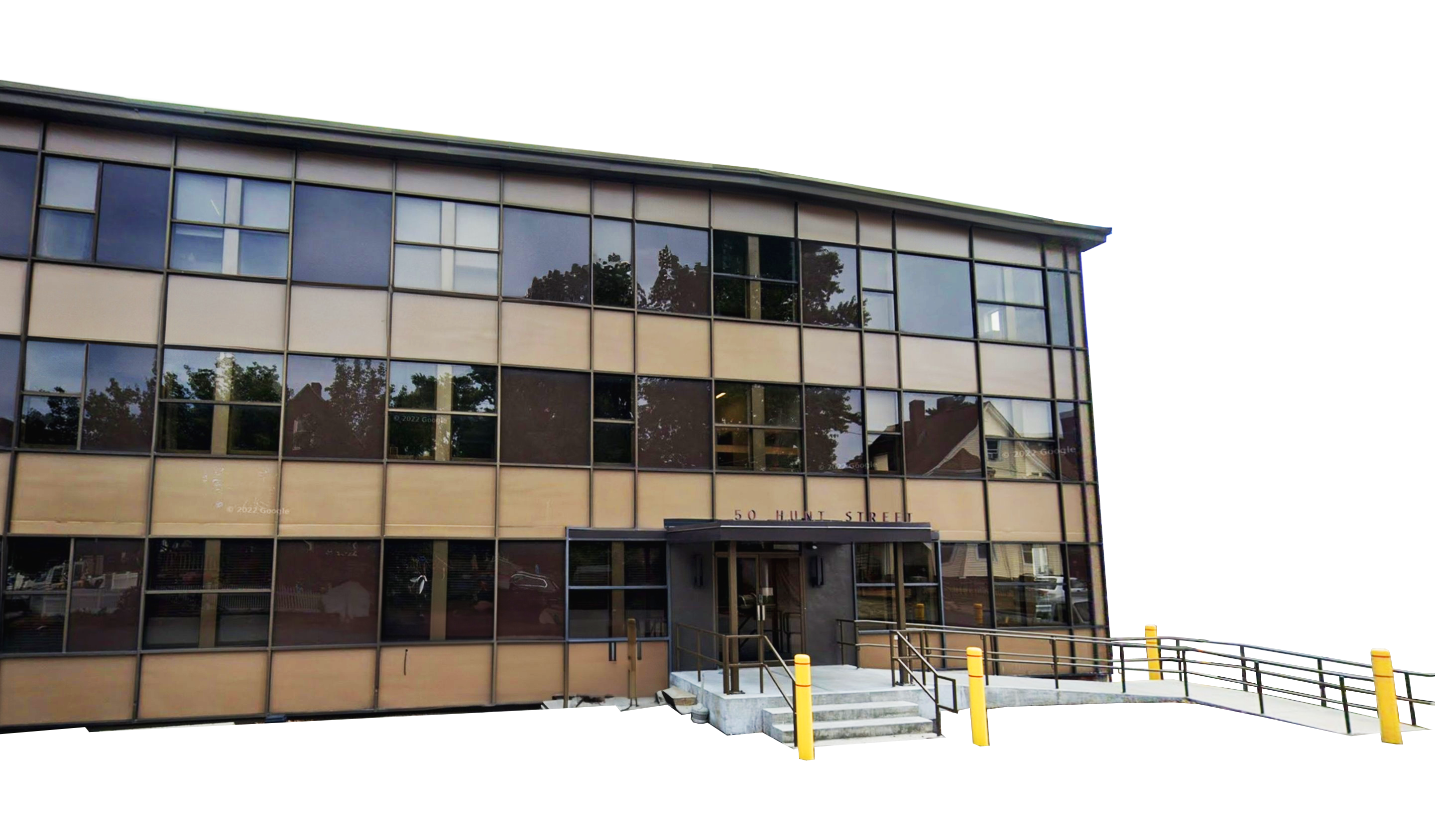 A transparent image of DEAF, Inc.'s current office building at 50 Hunt Street A transparent image of DEAF, Inc.'s current office building at 50 Hunt Street